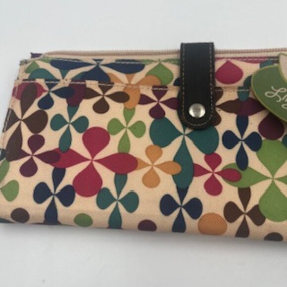 NEW Lily Bloom Wallet Clutch Floral Canvas ID Pouch NWT - Picture 10 of 12